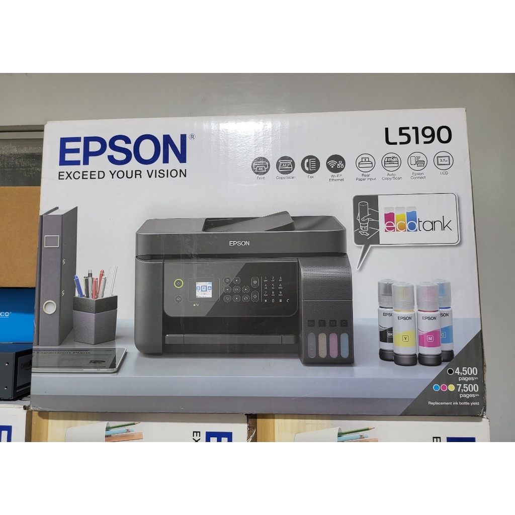 Brand New And Original Epson L5190 Ecotank 3in1 Inkjet Printer With Free Inks Shopee Philippines 5292