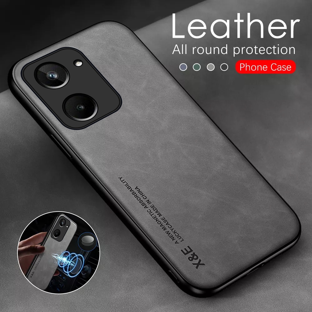 Realme 10 4G Case Car Magnetic Holder Leather Cover For Realme 10 4G ...