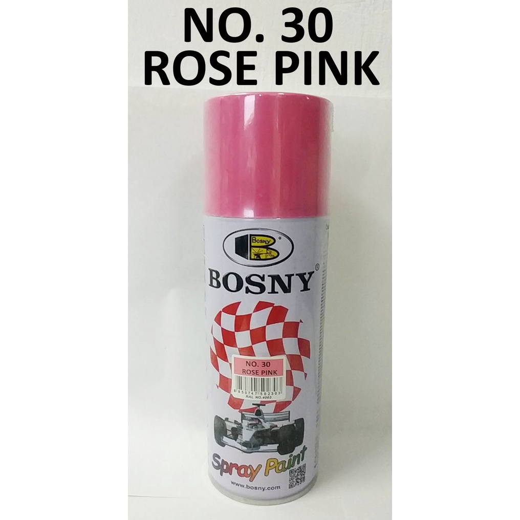 BOSNY SPRAY PAINT NO. 30 ROSE PINK ( 300 GRAMS PER CAN ) QUICK DRYING