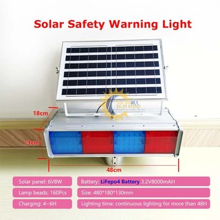 Solar Safety Warning Light LED Traffic Signs LED Solar Safety Flashing ...
