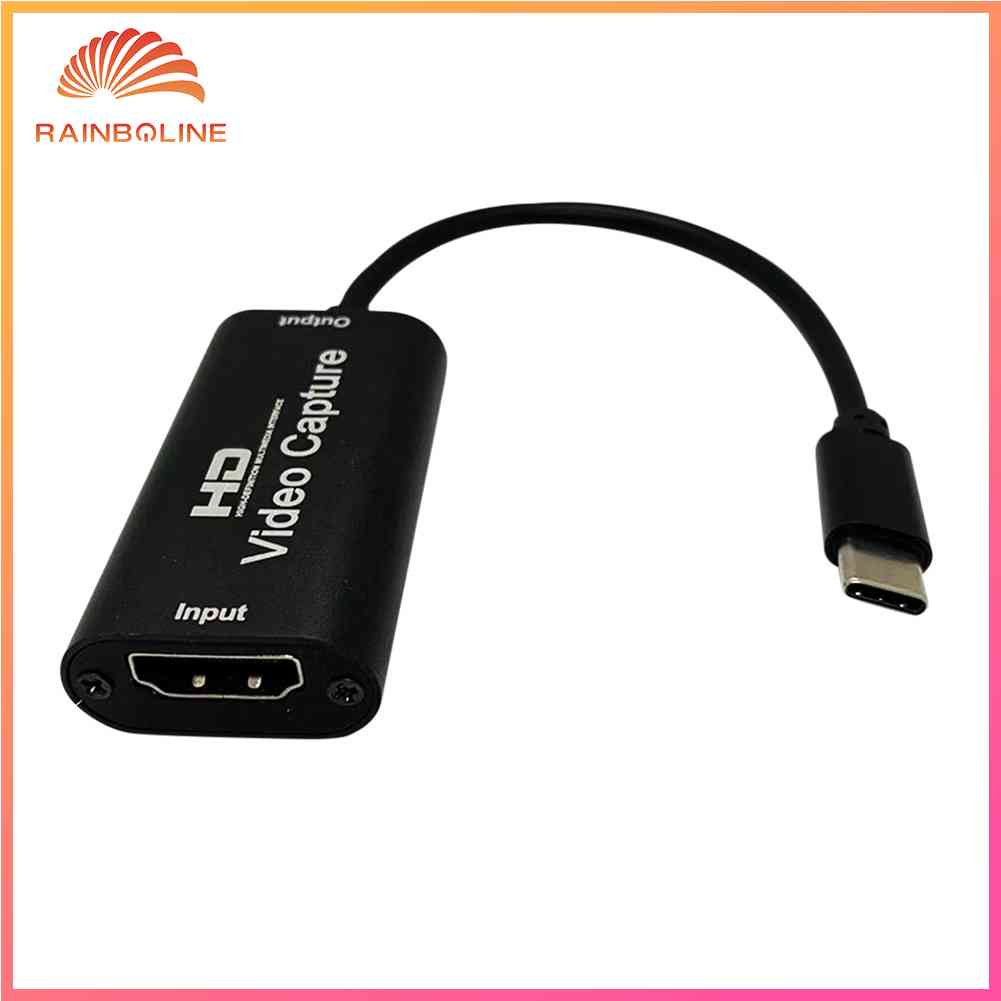 Rain HD 1080P 4K Type C To HDMI compatible Video Capture Card USB 2.0 Audio Video Game Grabber Recording Adapter for C