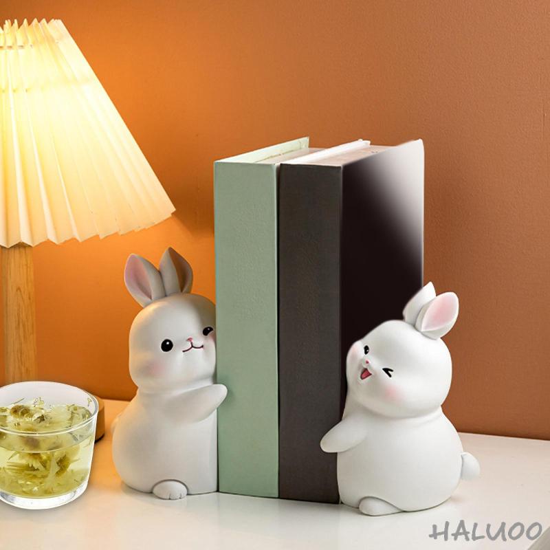[Haluoo] Lovely Bookend Resin Figurines Book Stand Holder Book ...