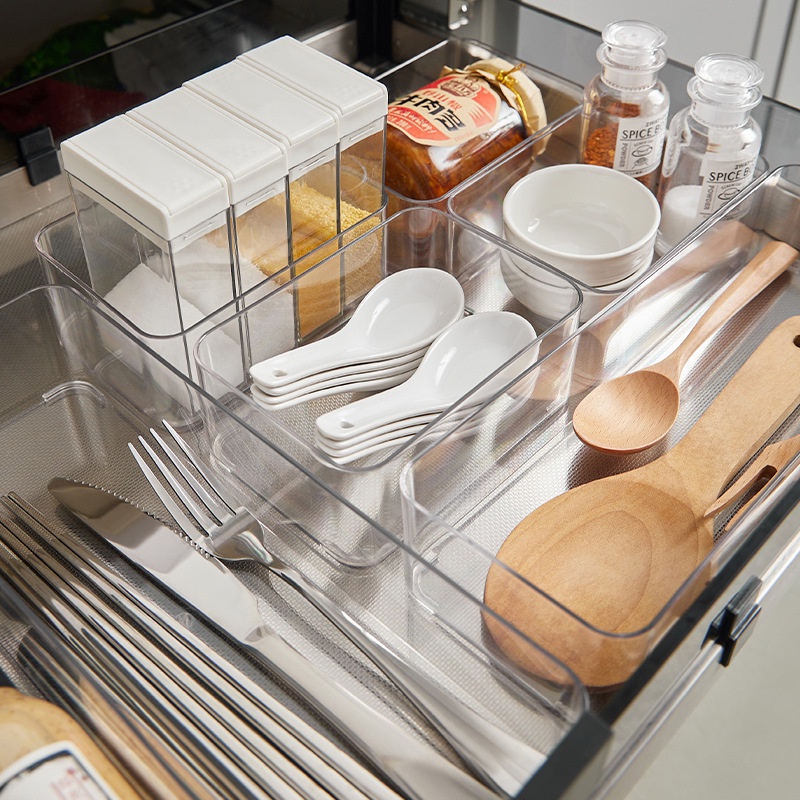 Container With Divider Drawer Organizer Trays Dresser Storage Bins ...