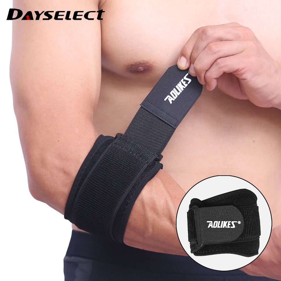 DAYSELECT One Piece Adjustable Elbow Support Guard Pads Golfer's Strap