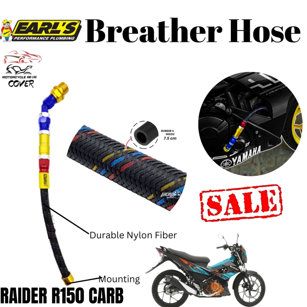 EARL'S Breather Hose For RAIDER R150 CARB Made in Thailand Universal