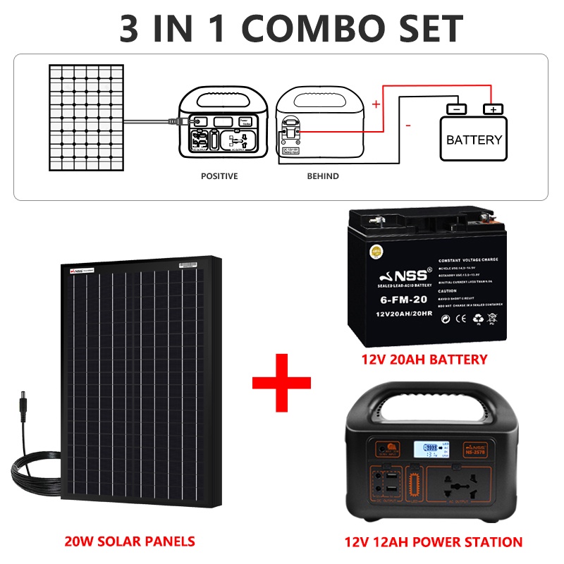 Nss 150w Power Station Solar Generator Portable 12000mah Generator With