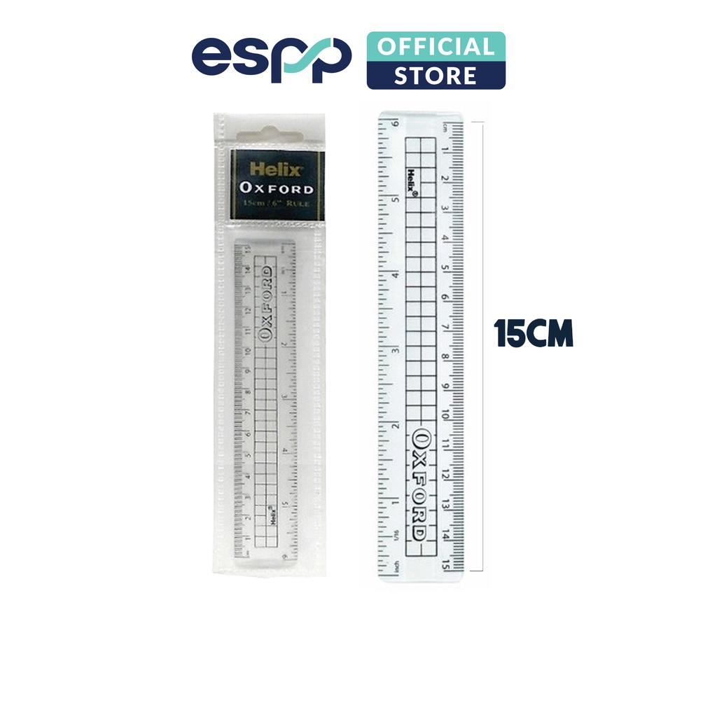 Oxford 15cm Transparent Hard Ruler - HELIX | Shopee Philippines