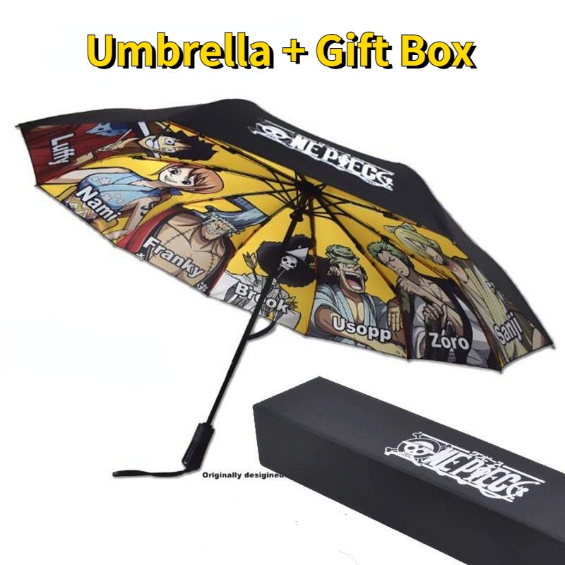 One Piece Anime Cartoon Sun Umbrella Automatic Folding UV Umbrellas