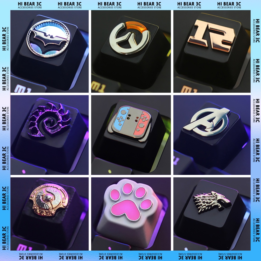 Alloy Metal OEM Keycap Set R4 Height Caps Artisan Custom Anime Keycaps ...