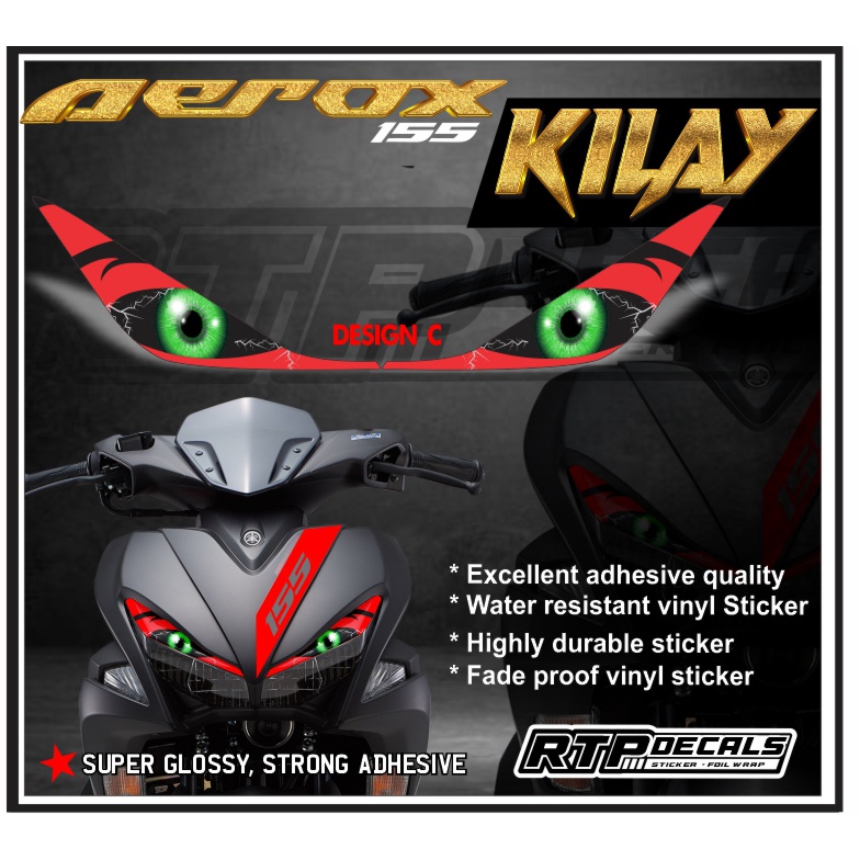Aerox 155 Kilay Decals Sticker Pair (Left and Right) | Shopee Philippines