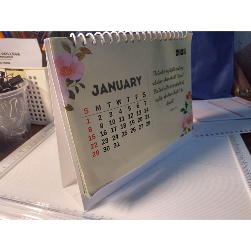 DESK CALENDAR WITH STANDEE (BIBLE VERSES) Shopee Philippines