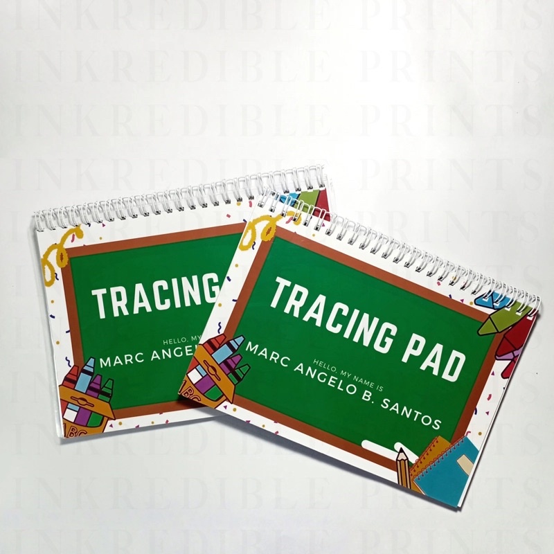 Personalized tracing pad inkredible prints shopee philippines
