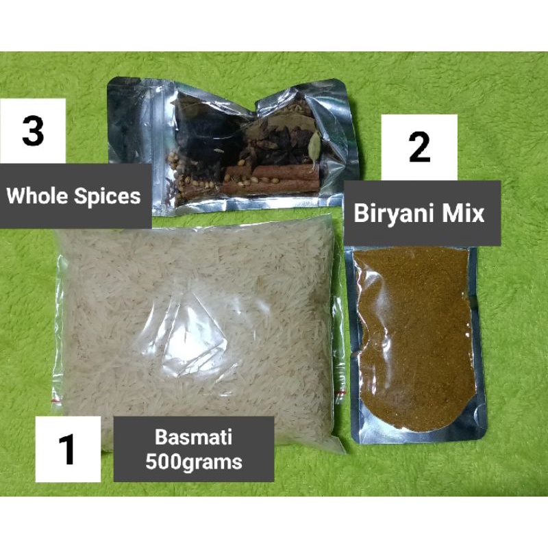 BIRYANI PACK (35pax) (Basmati Rice 500grams, Biryani Mix & Whole