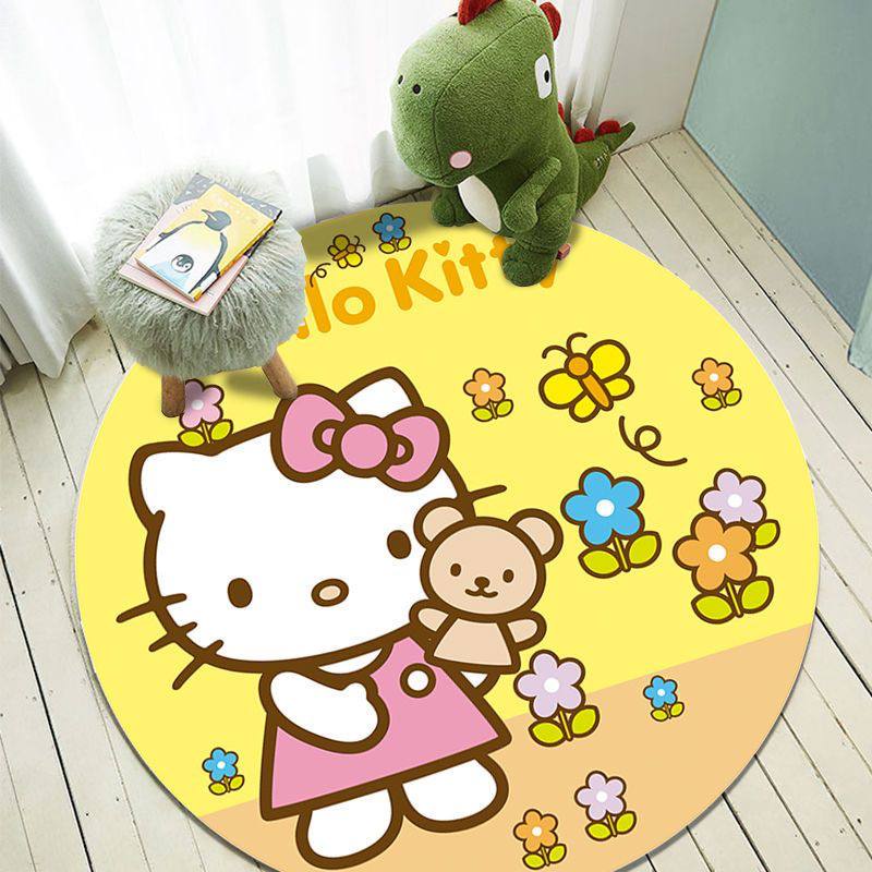 HelloKitty Tom & Jerry Round Rug Washable Luffy Round Mat Doraemon