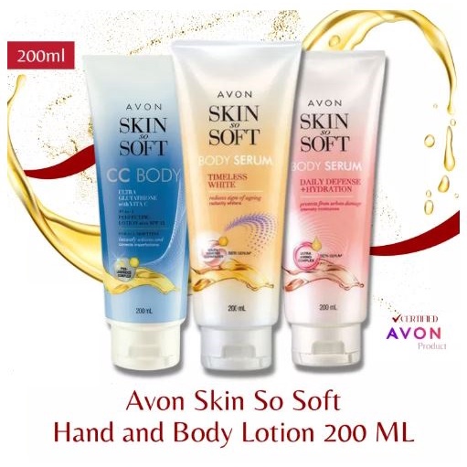 AVON Skin So Soft Hand and Body Lotions 200ml(Timeless White