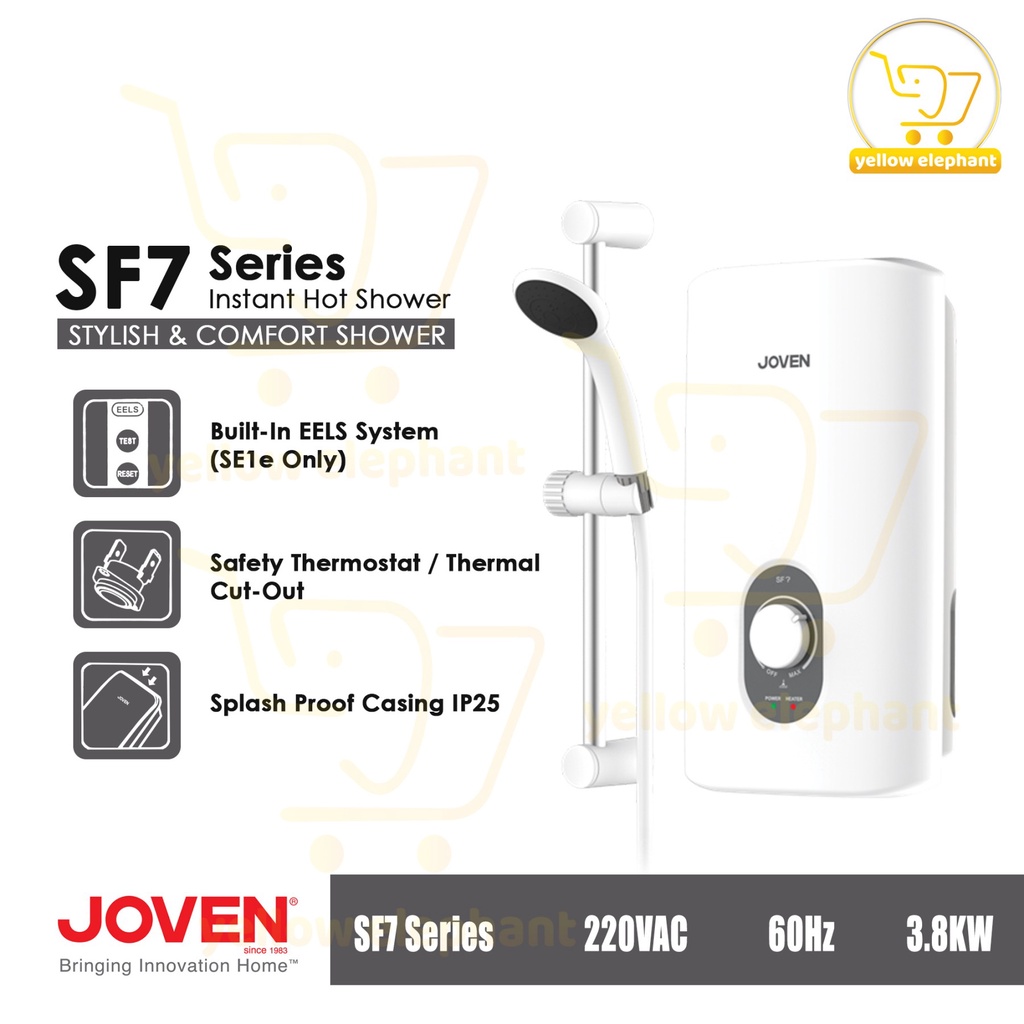 JOVEN Water Heater Shower Heater Instant (Single Point) (Plug