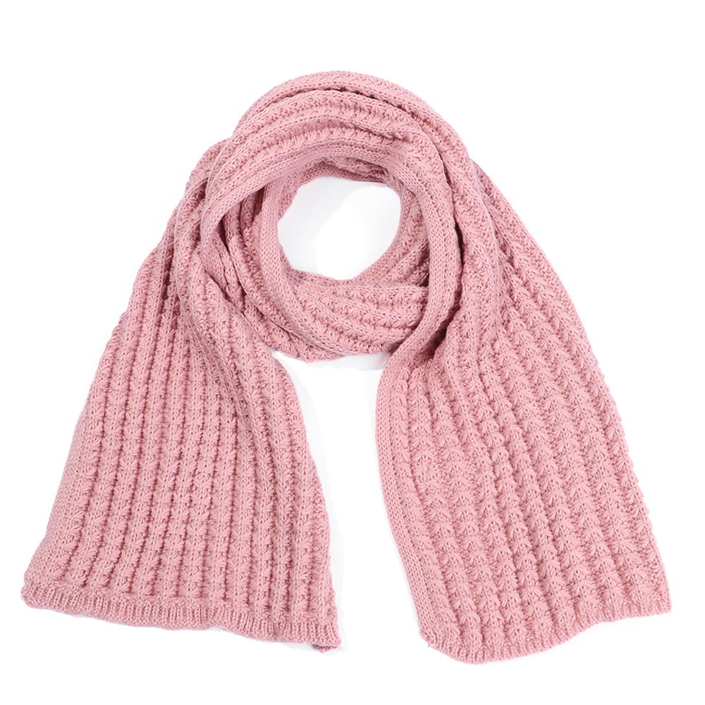 Women Knitted Scarf Female Solid Color Long Scarves Winter Warm ...
