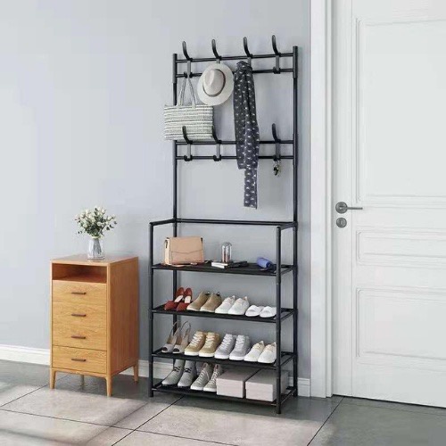 Multifunctional Shoe Rack Organizer Simple Floor Coat Rack Shoe Hat ...
