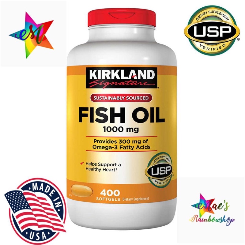 Kirkland Fish Oil 1000mg 400 softgels EXPIRY JANUARY 2026