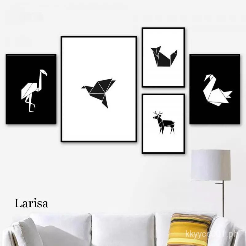 Image showcasing Nordic Posters One Thousand Cranes Canvas Painting Wall Art Hd Prints ...