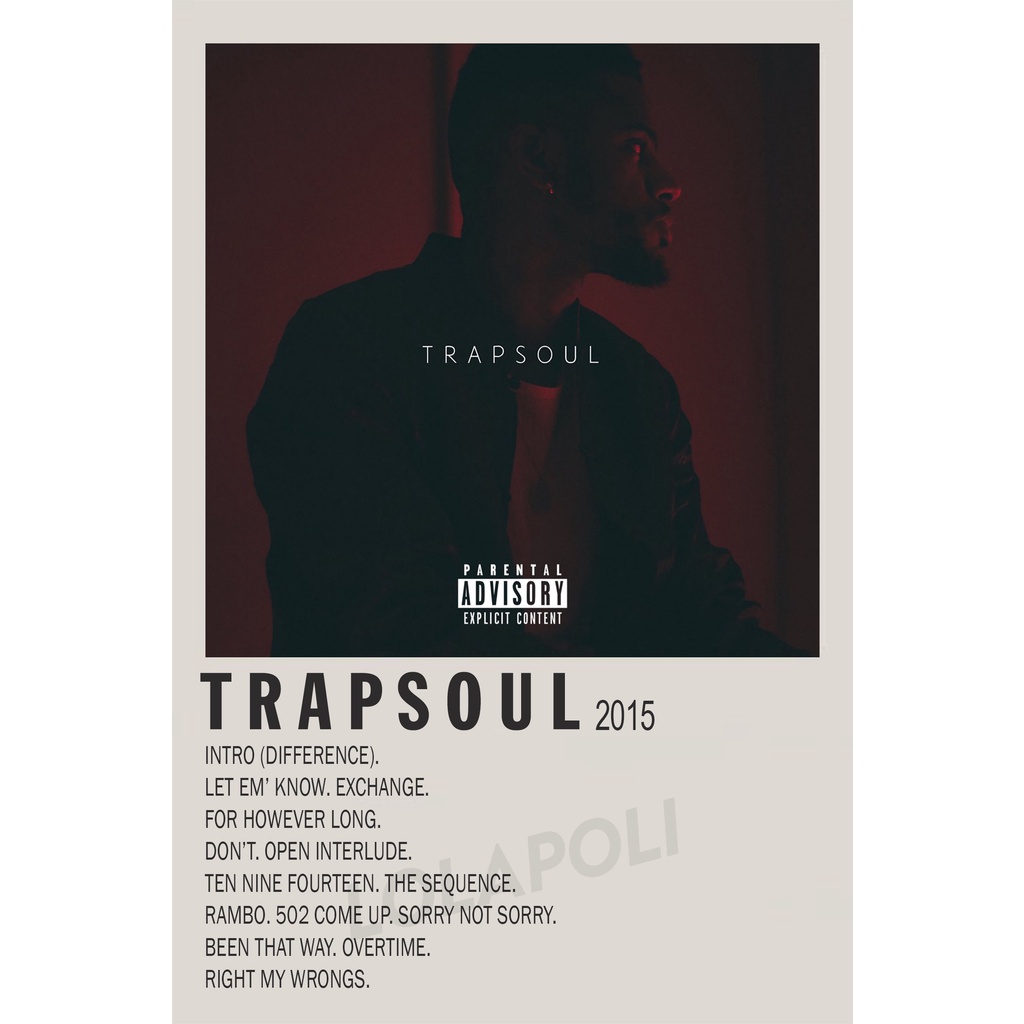 Trapsoul Album Cover Poster Bryson Tiller Shopee Philippines