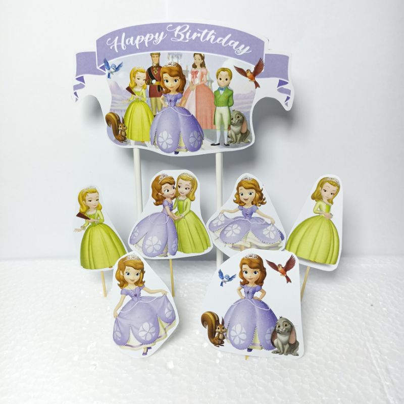 Sofia the first Paper Topper-Paper Birthday Cake Topper-Birthday Paper ...