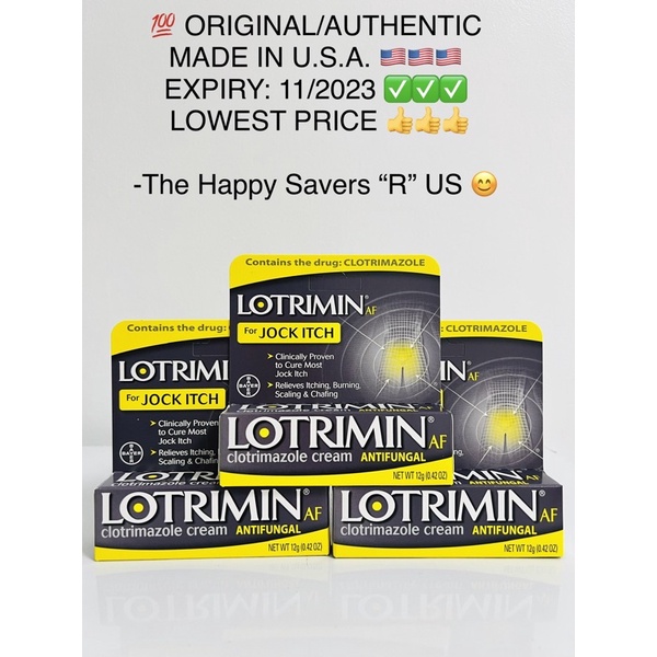 Lotrimin AF Antifungal for Jock Itch, Clotrimazole Cream 0.42oz (12g