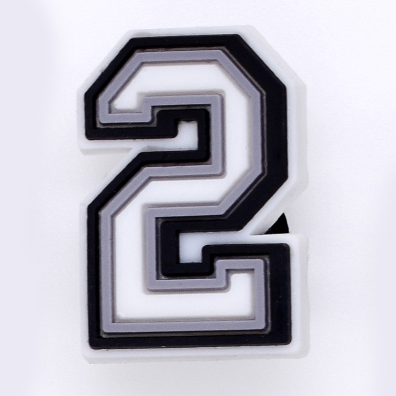 Croc Jibbit Black White Croc Buckle Letters 26 Letter A-Z Number 0-9DIY ...