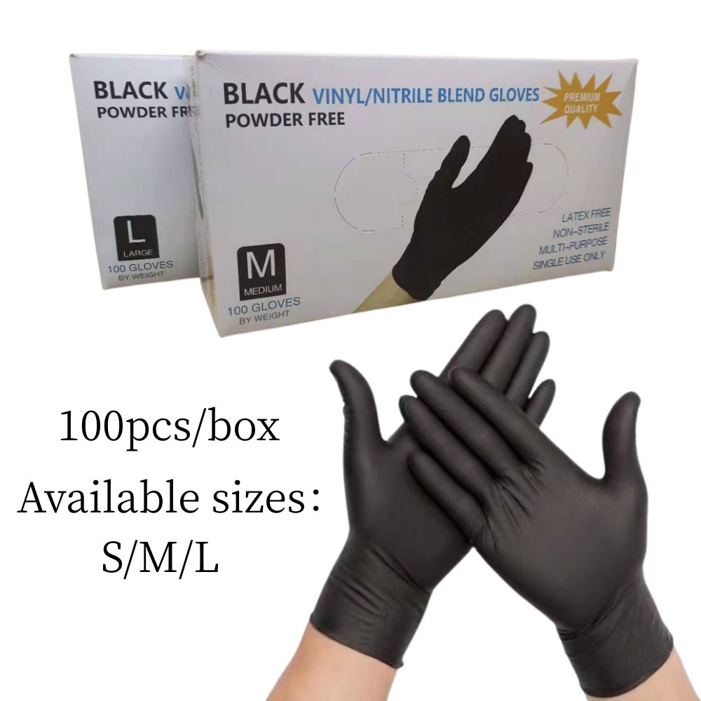 100pcs / box black clean food grade gloves black gloves for cooking