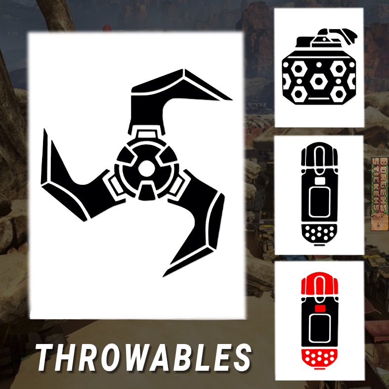 [DECAL] Apex Legends Throwables, Grenade, Arc Star, Thermite Vinyl ...