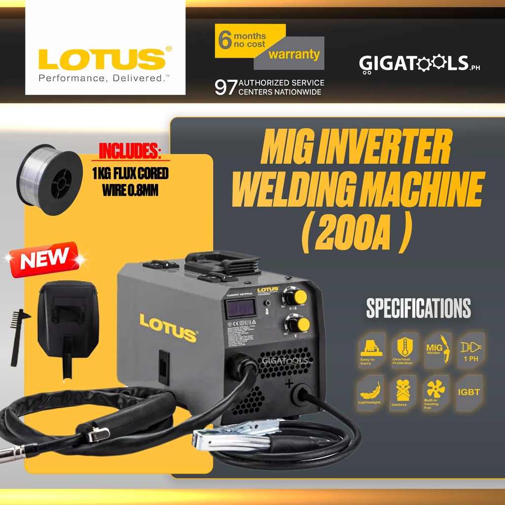 *NEW* Lotus LT200MGX MIGWELD Inverter Gasless MIG Welding Machine