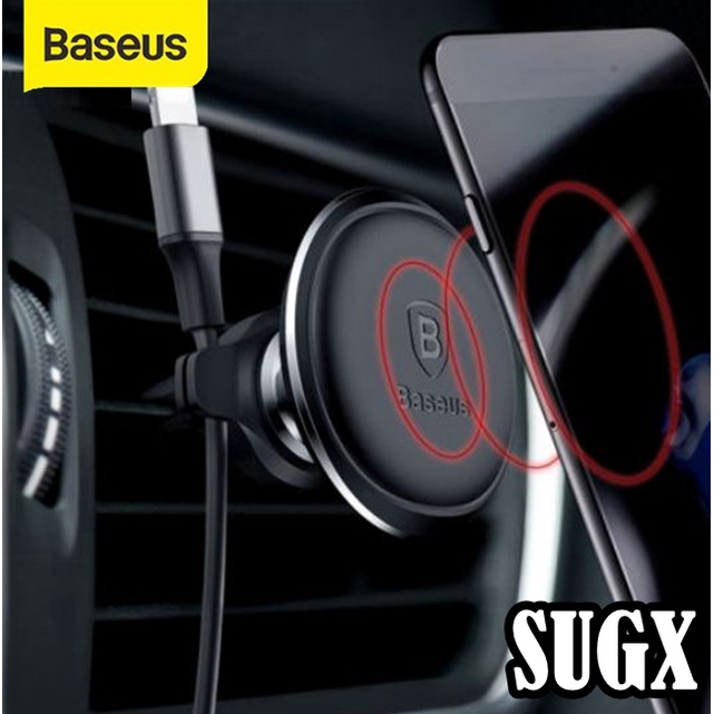 Baseus Air Vent Car Mount Holder with Double Cable Clip