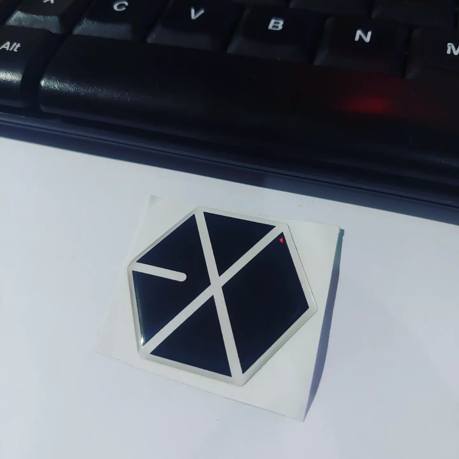 EXO Resin Embossed Sticker Logo Small 3D Flexible Sticker | Shopee ...