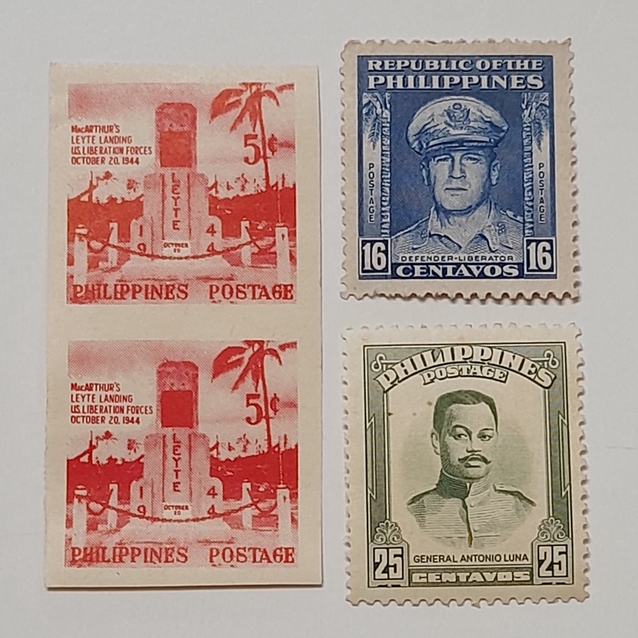 Philippine Postage Stamp set (Original) Leyte Landing, Douglas