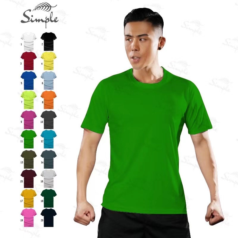 SIMPLE ACTIVE drifit t-shirt Unisex APPLE GREEN color round neck T ...