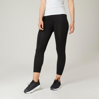 Women's High-Waisted Leggings - FTI 500 - Black - Domyos - Decathlon