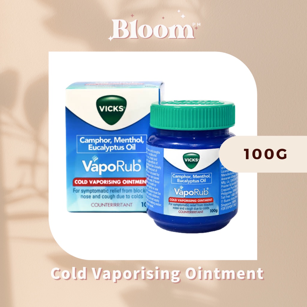 Vicks Vaporub Cold Vaporizing Ointment G Shopee Philippines