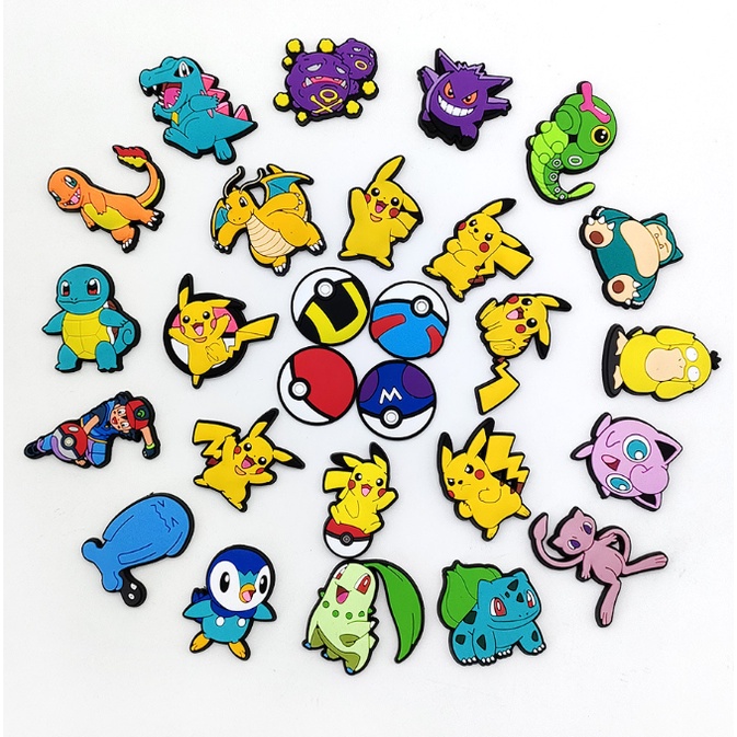 New Crocs Pokemon Pikachu boy jibbitz Pins for shoes bags High quality