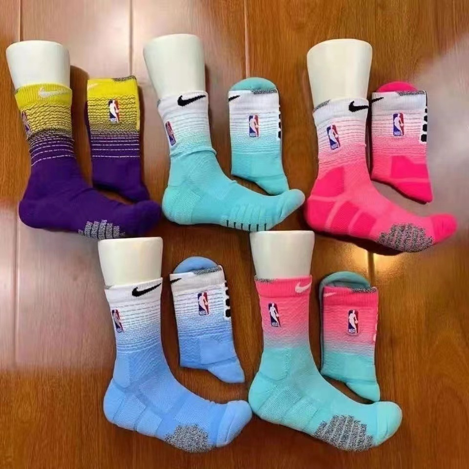 NBA basketball socks Nike high cut sports socks gradient color Shopee