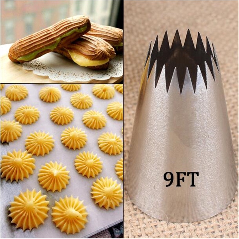 #9FT Large Icing Piping Nozzles Russian Nozzles Pastry Tips Cookies ...