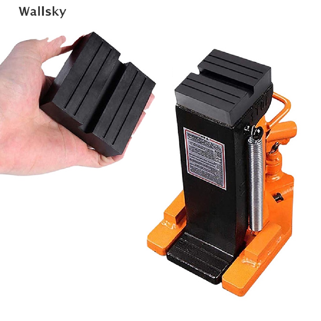 Wallsky> Universal Car Lift Jack Stand Rubber Pads Black Rubber Slotted