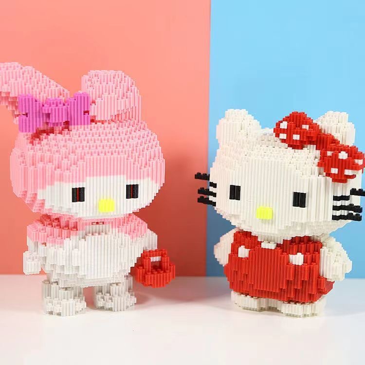 Le go hello kitty Cat Assembled Large Model 2 nano 3d (Standard Goods ...
