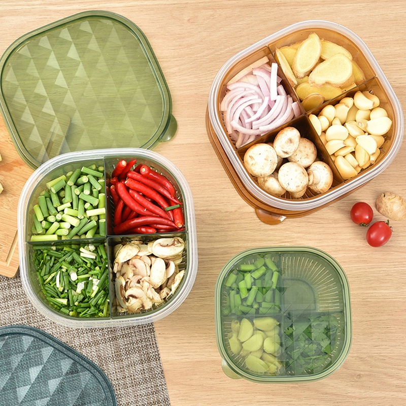 Dividing drain fresh-keeping box ingredient box storage box ...
