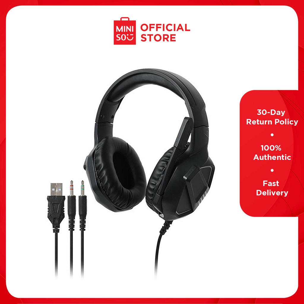 Miniso Gaming Headset With Lights | Shopee Philippines