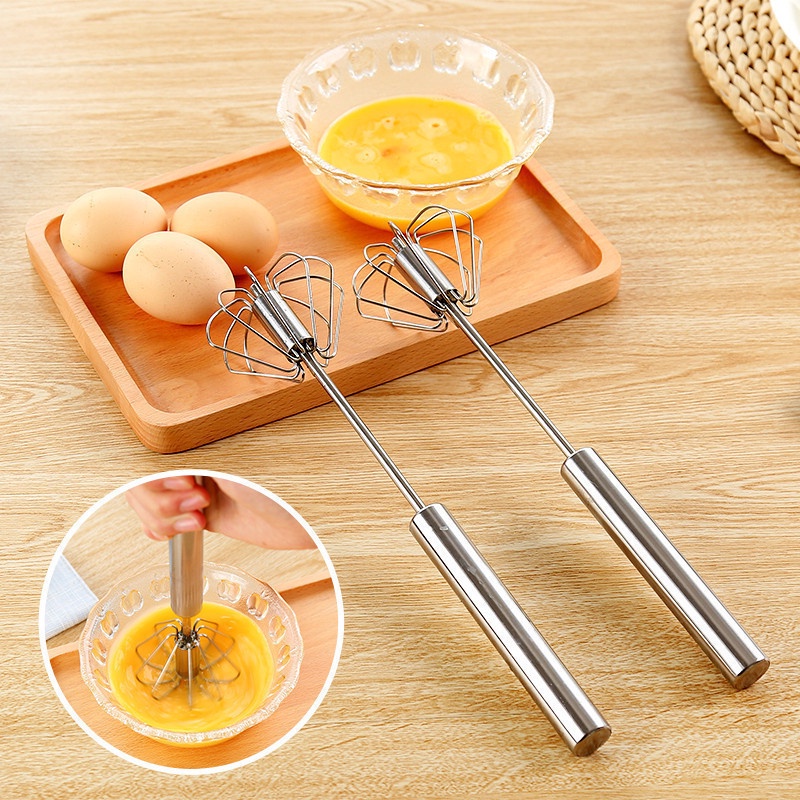 Whisk Stainless Steel SemiAuto Whisk Household Whisk HandPressed Egg