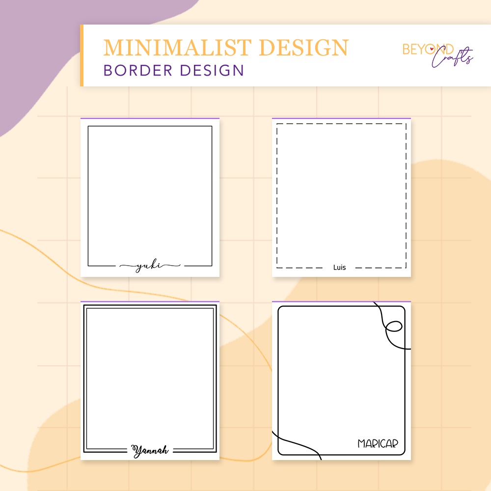 Simple Border with Name Design | Minimalist & Personalized Notepad by ...