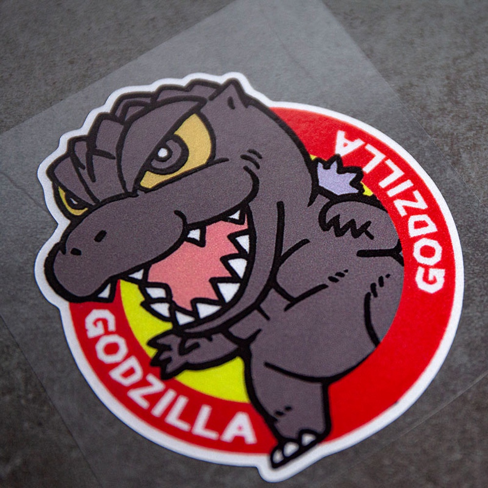 Cute Godzilla Reflective Motorcycle Body Helmet Mirror Decorative ...