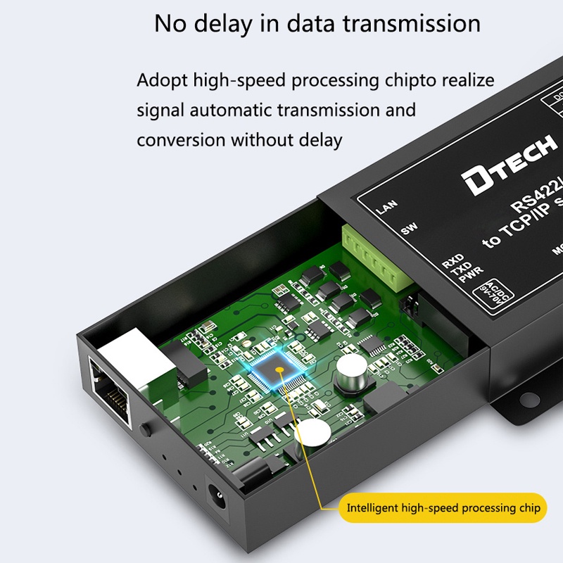 DTECH Serial Port To Ethernet Converter 1 Adapter RS422 RS485 TCP IP ...
