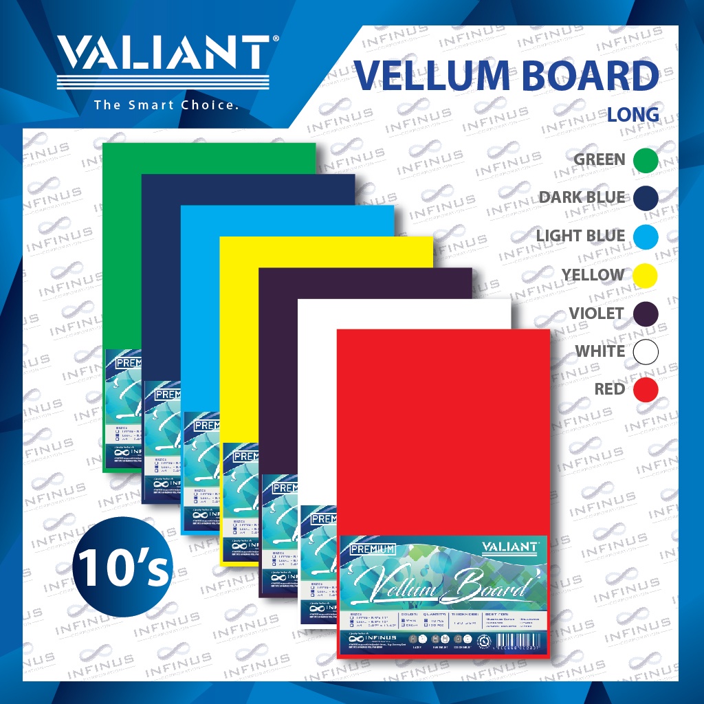 Valiant Vellum Board Long (10's) Shopee Philippines