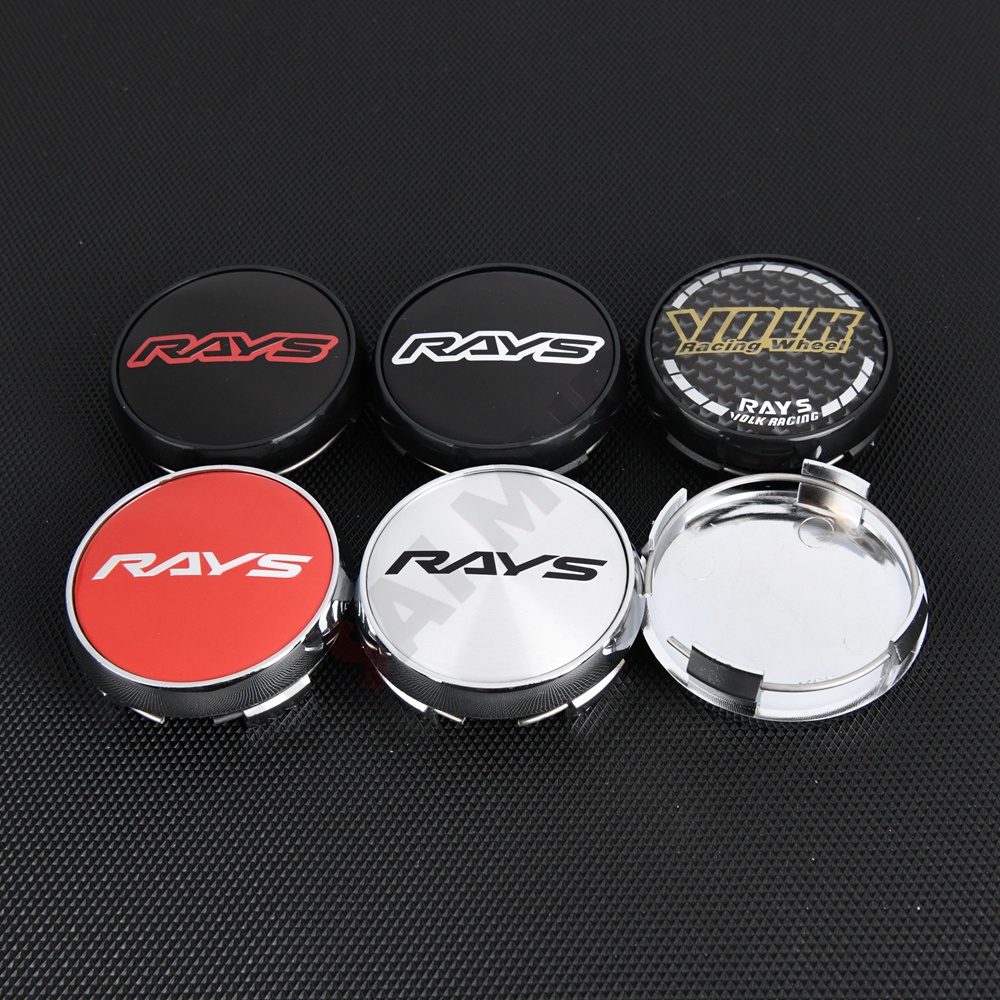 4pcs Clip Diameter 60mm Cap Sport Rim Cover Caps Volk Rays Sticker